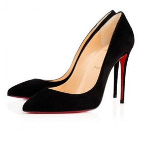Christian Louboutin Pompen Follies Strass 100mm Zwart Suede