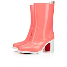 Christian Louboutin Spikita Buit Loubirain 70 mm Versie Bubble Gum PVC Schoenen