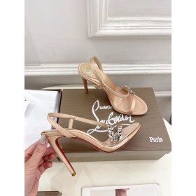 Christian Louboutin Rosalie Red Carpet 100 Mm Pumps Crepe Satin Nude