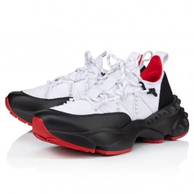 Christian Louboutin Trailnrun Running Sneakers Suede Calf Leather And Fabric Black