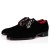 Christian Louboutin Chambeliss Derby Flatscreen Fluweel En Glanzend Leer Zwart