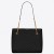 Saint Laurent Tribeca Kleine Shopping Bag Zwart Generfd Leder