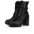 Christian Louboutin Spikita Buit Macademia 100 mm zwart/Zwart Lucido Kalf