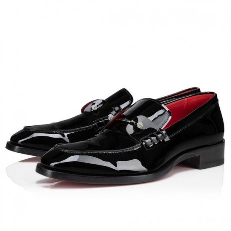 Christian Louboutin Chambelimoc Yö Strass Mokkasiinit Patentti Vasikan Nahka Musta Christian Louboutin Kengät