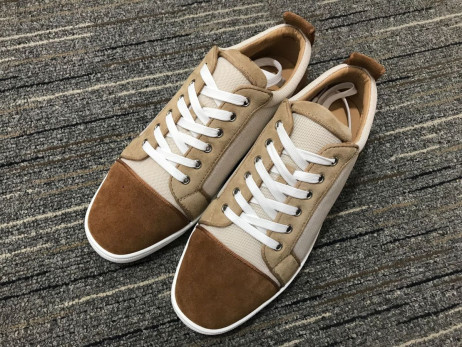 Christian Louboutin Louis Junior Orlato Lenkkarit Mokka ja Kangas Ruskea
