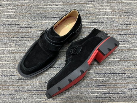Christian Louboutin Meidän Georges Derby Kengät Suede Musta