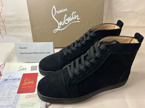 Christian Louboutin Louis High-Top Lenkkarit Veau Velours Musta