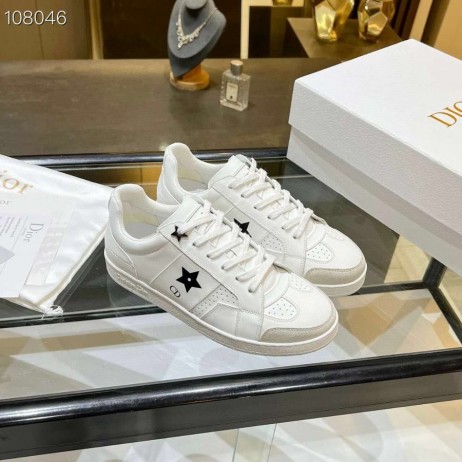 Dior Star Sneaker Valkoinen Mokka Vasikannahka