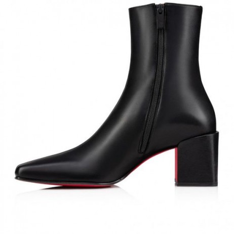 Christian Louboutin Alleo Käynnistyksen 40mm Alhainen Saappaat Vasikan Nahka Musta CL Kengät Store