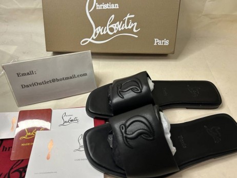 Christian Louboutin CL Muuli Vasikan Nahka Musta CL Kengät Store