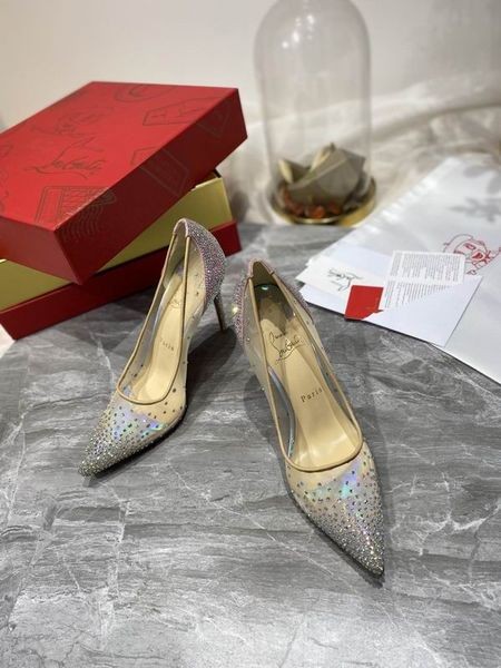 Christian Louboutin Follies Strass Pumput 100mm Glitter Monivärinen CL Kengät