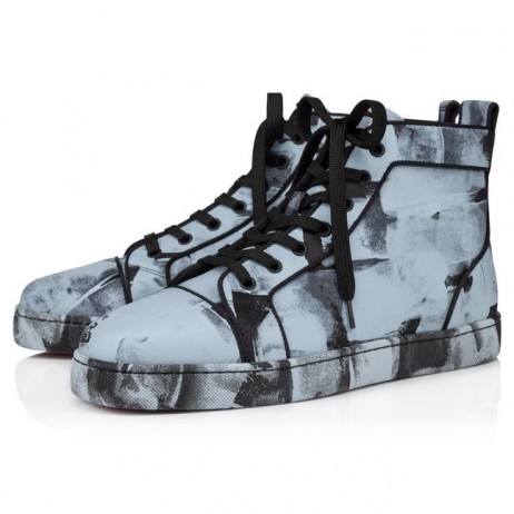 Christian Louboutin Louis High-top Lenkkarit Nahka maalarin talon Paseo Sininen