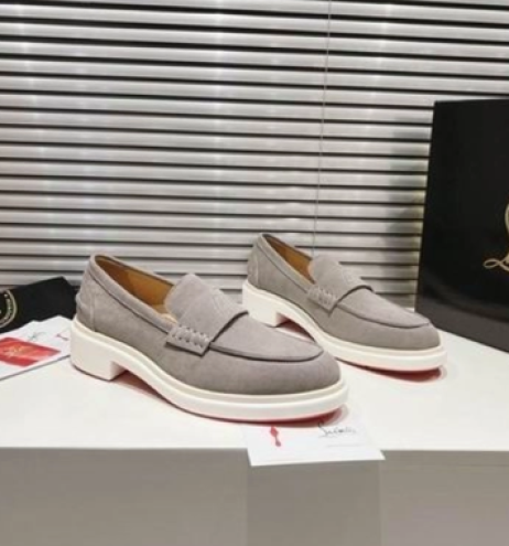 Christian Louboutin Urbino Moc Loafers Mokka Nahka Harmaa