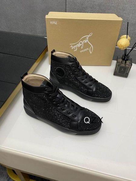 Christian Louboutin Louis Strass High-top Lenkkarit Vasikannahka Musta