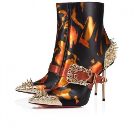 Christian Louboutin Womenphis Pic Booty 100 Mm Matala Saappaat, Vasikka Nahka Tuleen Rodeo