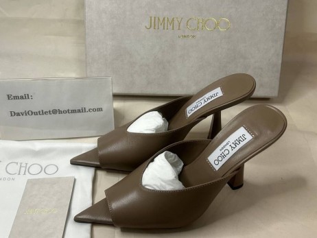 Jimmy Choo Maryanne 100MM Nappa Nahka Veistoksellinen Muulit Suklaa Jimmy Choo Kengät