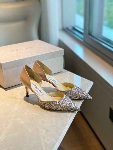 Jimmy Choo 65mm Pumput Glitter Hajota Kangas Kultaa