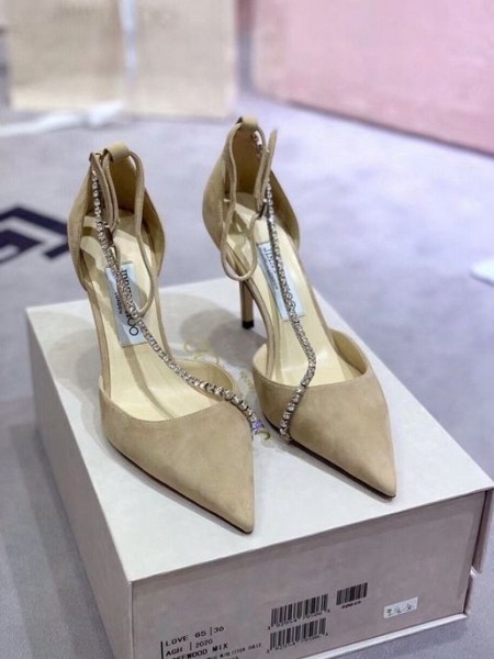 Jimmy Choo Pumput Suede Crystal Somiste Aprikoosi