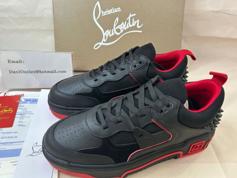 Christian Louboutin Astroloubi Lenkkarit Vasikka Nahka Mokka Musta Christian Louboutin Kengät