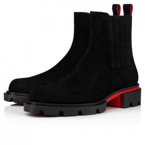 Christian Louboutin Cheney Kävellä Nilkkurit Suede Musta Christian Louboutin Saappaat