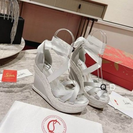 Christian Louboutin Lagoadonna 120mm Nahka Espadrilles Kiilat Hopea