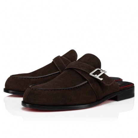 Christian Louboutin Muloman Muuli Vasikka Nahka Tumma Ruskea Christian Louboutin Kengät
