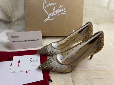 Christian Louboutin Pumput Follies Strass 85mm Versio Kulta Strass CL Kengät