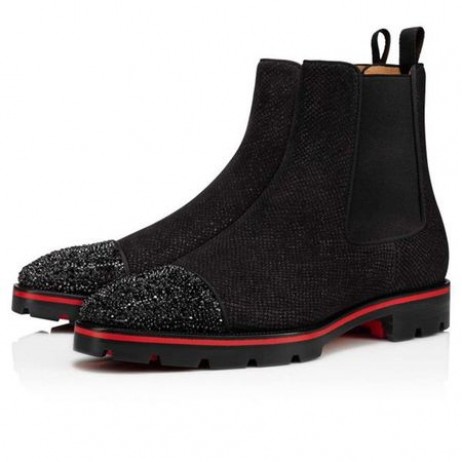 Christian Louboutin Boot Meloni Strass Musta/jet Mokka