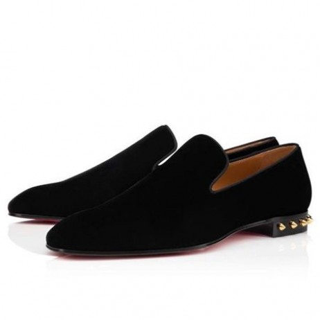 Christian Louboutin Loaferit Telttoja Musta/kulta 1n Sametti