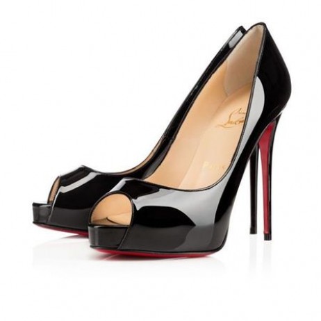 Christian Louboutin Uusi Hyvin Prive 120 mm Musta Patentti Vasikka