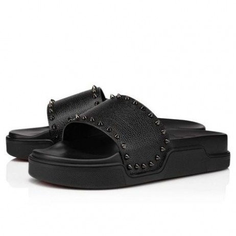 Christian Louboutin Allas Stud Tasainen Musta/bk Ase Vasikka Sandaali