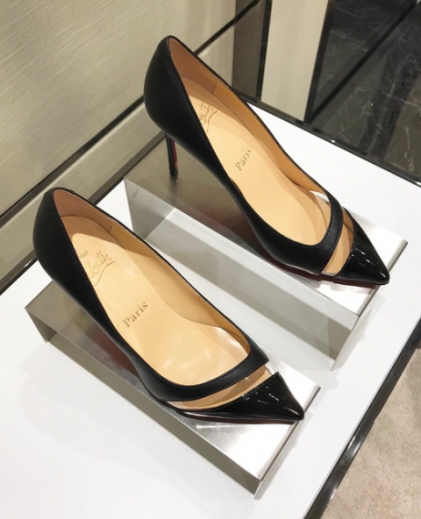 Christian Louboutin 17th Floor 85mm Pumps Leather And PVC Black