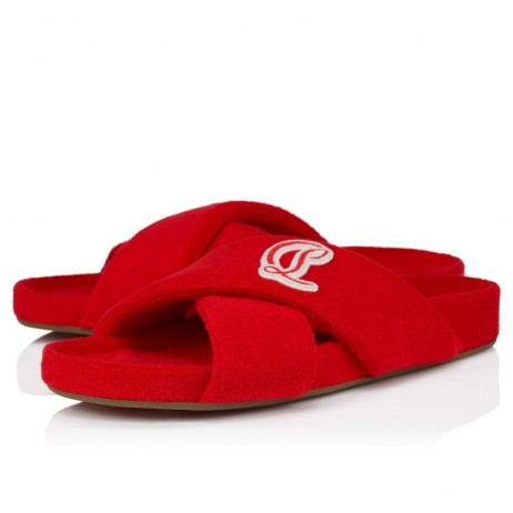 Christian Louboutin Bizzu Mules Sponge Cotton Loubi