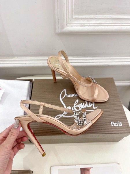 Christian Louboutin Rosalie Red Carpet 100 Mm Pumps Crepe Satin Nude