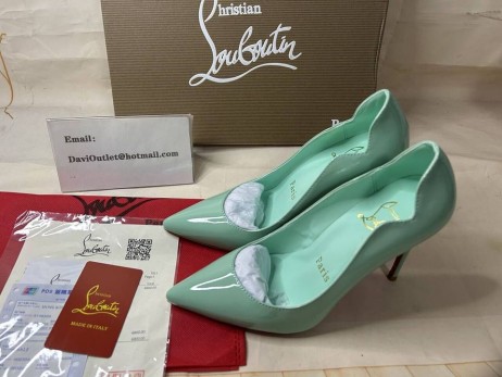 Christian Louboutin Pumput Kuuma Poikasen 100 mm Bermudan/lin Bermuda kiiltonahka