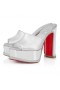 Christian Louboutin Amali Muulin Alta 130 Mm Nappa Nahka Silver Christian Louboutin Kengät