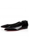 Christian Louboutin Kuuma Chickita Ballerinat Patentti Vasikan Nahka Musta CL Kengät Store