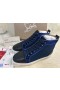 Christian Louboutin Louis High-Top Lenkkarit Vasikka Nahka-ja Sametti Musta Sininen