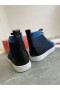 Christian Louboutin Louis High-Top Lenkkarit Vasikka Nahka-ja Sametti Musta Sininen