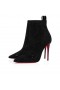 Christian Louboutin PerfoKate Booty 100mm Veau Velours Ja Patentti Vasikan Nahka Musta