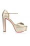 Christian Louboutin Sandaloo 130 Mm Strappy Sandaalit Laminoitu Nappa Nahka Platine