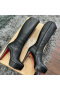 Christian Louboutin Bianca Bota Polven Boot 120mm Musta Vasikannahka
