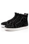 Christian Louboutin Lou Piikkejä Musta/dk Ase Sametti