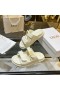 Dior Toimia Slide Beige Valkoinen Monivärinen Mizza Painettu Tekninen Kangas