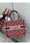 Dior Kirja Tote Punainen Dior Vino Kirjonta