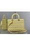 Dior Lady Dior Laukku 24CM Keltainen Cannage Karitsannahka