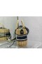 Dior Lady Dior Käsilaukku 30Cm Luonnon Paju Sininen Dior Vino Jacquard