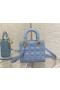 Dior Lady Dior Horizon Blue Cannage Karitsannahka 20CM