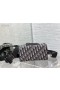 Dior Lingot Pussi Beige Musta Dior Vino Jacquard-Grained Vasikannahka