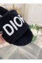 Dior Dioja Kirjailtu Puuvilla Musta Shearling